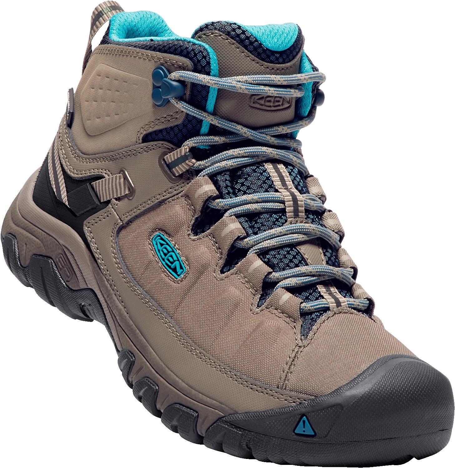 'Keen Outdoor' Women's Targhee EXP WP Mid Hiker - Brindle / Blue Coral 8 'Keen Outdoor' Women's Targhee EXP WP Mid Hiker - Brindle / Blue Coral - Image 6