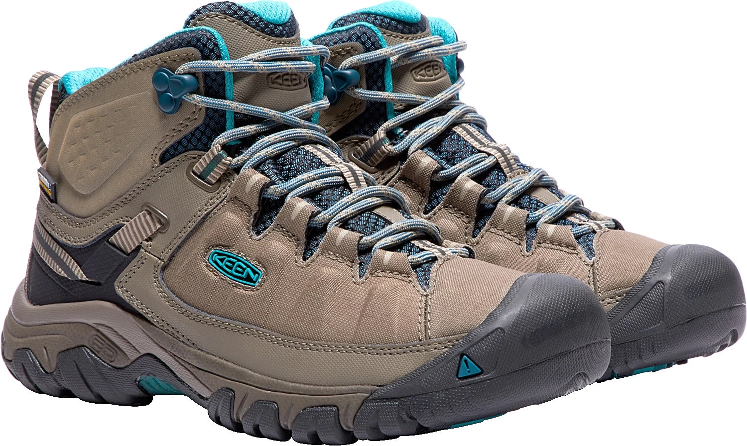 'Keen Outdoor' Women's Targhee EXP WP Mid Hiker - Brindle / Blue Coral 6 'Keen Outdoor' Women's Targhee EXP WP Mid Hiker - Brindle / Blue Coral - Image 4