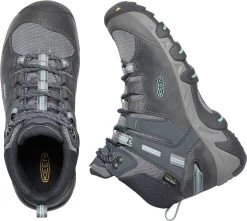 'Keen Outdoor' Women's Steens WP Leather Mid Hiker - Steel Grey / Ocean Wave -Outfit Go Shop 1022332 PLD large 1024x1024@2x