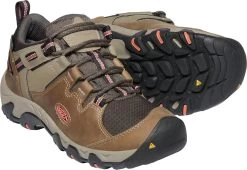 'Keen Outdoor' Women's Steens WP Leather Low Hiker - Timberwolf / Coral -Outfit Go Shop 1022336 PPS large 1024x1024@2x