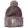 'Carhartt' Women's Knit Pom Pom Cuffed Beanie - Blackberry -Outfit Go Shop 102240 V26 WF22 e 1024x1024@2x