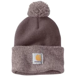 'Carhartt' Women's Knit Pom Pom Cuffed Beanie - Blackberry