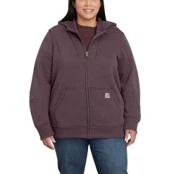 'Carhartt' Women's Clarksburg Full Zip Hoodie - Blackberry Heather 5 'Carhartt' Women's Clarksburg Full Zip Hoodie - Blackberry Heather -Outfit Go Shop 102788 V27 WS22P b 1 1024x1024@2x
