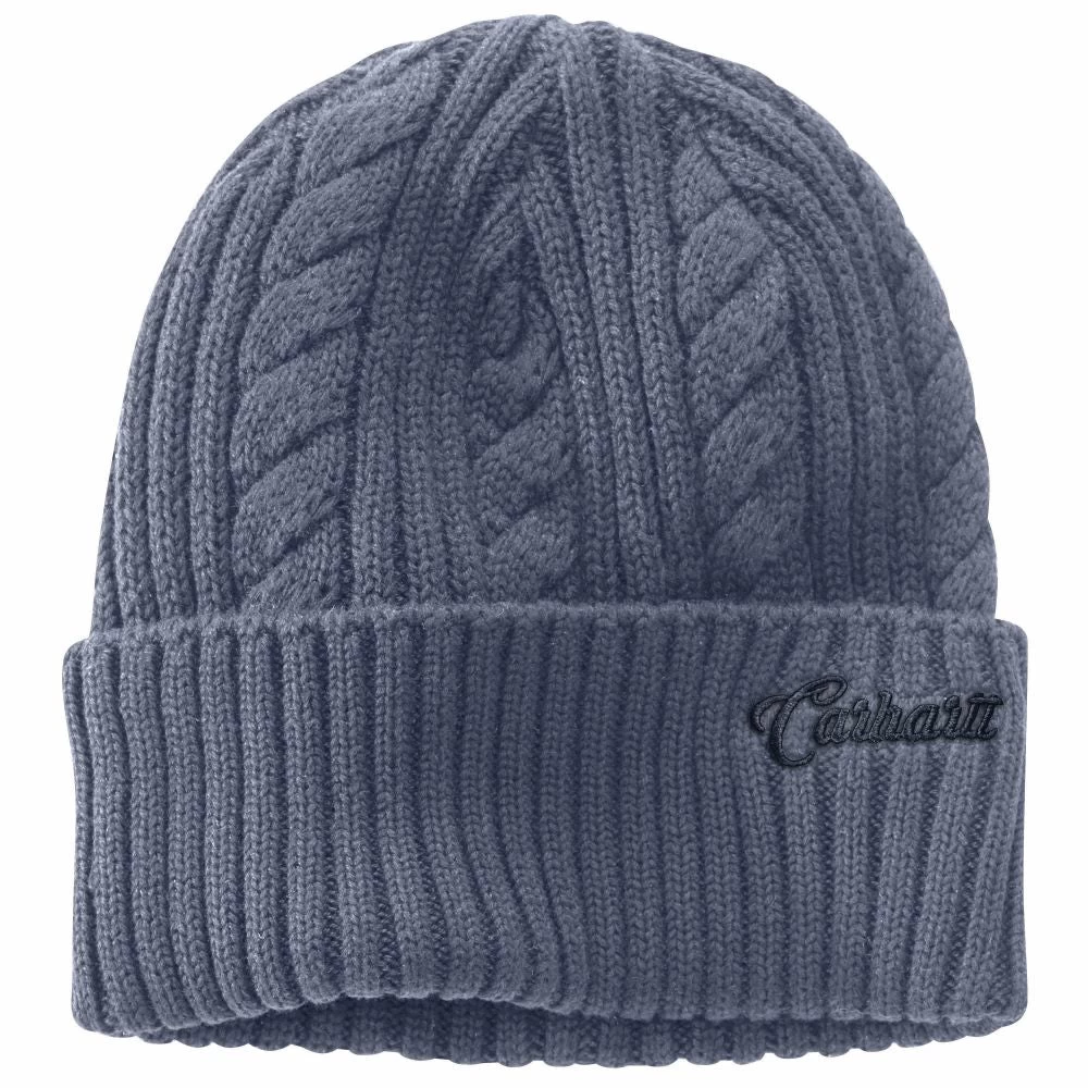 'Carhartt' Women's Rib Knit Fisherman Beanie - Folkstone Grey 3 'Carhartt' Women's Rib Knit Fisherman Beanie - Folkstone Grey