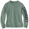 'Carhartt' Women's Midweight Logo Sleeve Crewneck Sweatshirt - Jade Heather 1 'Carhartt' Women's Midweight Logo Sleeve Crewneck Sweatshirt - Jade Heather -Outfit Go Shop 104410 GA0 WF22 e 1024x1024@2x