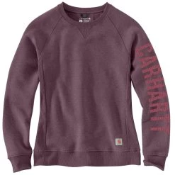 'Carhartt' Women's Midweight Logo Sleeve Crewneck Sweatshirt - Blackberry Heather 7 'Carhartt' Women's Midweight Logo Sleeve Crewneck Sweatshirt - Blackberry Heather -Outfit Go Shop 104410 V27 WS22 e 1024x1024@2x