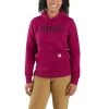 'Carhartt' Women's Relaxed Fit Midweight Graphic Hoodie - Beet Red Heather -Outfit Go Shop 105639 R60 WS22 b 1024x1024@2x