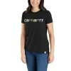 'Carhartt' Women's Lightweight Logo Graphic T-Shirt - Black -Outfit Go Shop 105764 N04 WS23 b 1024x1024@2x