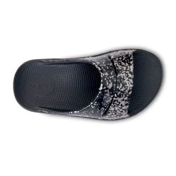'OOFOS' Women's OOahh Slide Limited Edition - Black / Champagne Pop -Outfit Go Shop 1103BKCHMPGNE shot6 1024x1024@2x