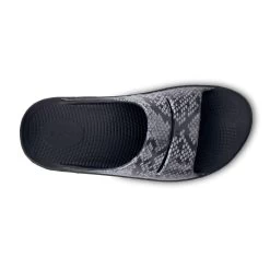 'OOFOS' Women's OOahh Slide Limited Edition - Black / Snake -Outfit Go Shop 1103SNAKE shot6 1024x1024@2x