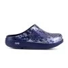 'OOFOS' Women's OOcloog Clog Limited Edition - Navy / Silver Snake -Outfit Go Shop 1203NVYSILSNK shot1 1024x1024@2x