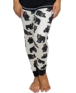 'Lazy One' Women's Mama Bear Leggings - White