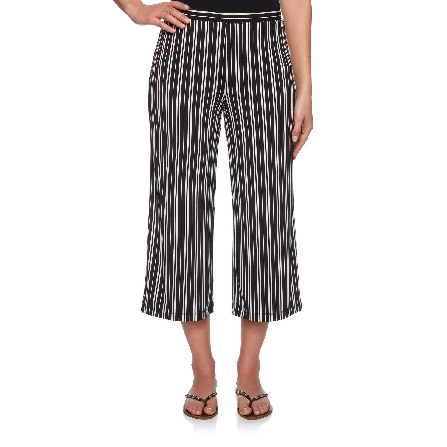 'Ruby Rd' Tribes Vibes Knit Pant - Black / White 3 'Ruby Rd' Tribes Vibes Knit Pant - Black / White