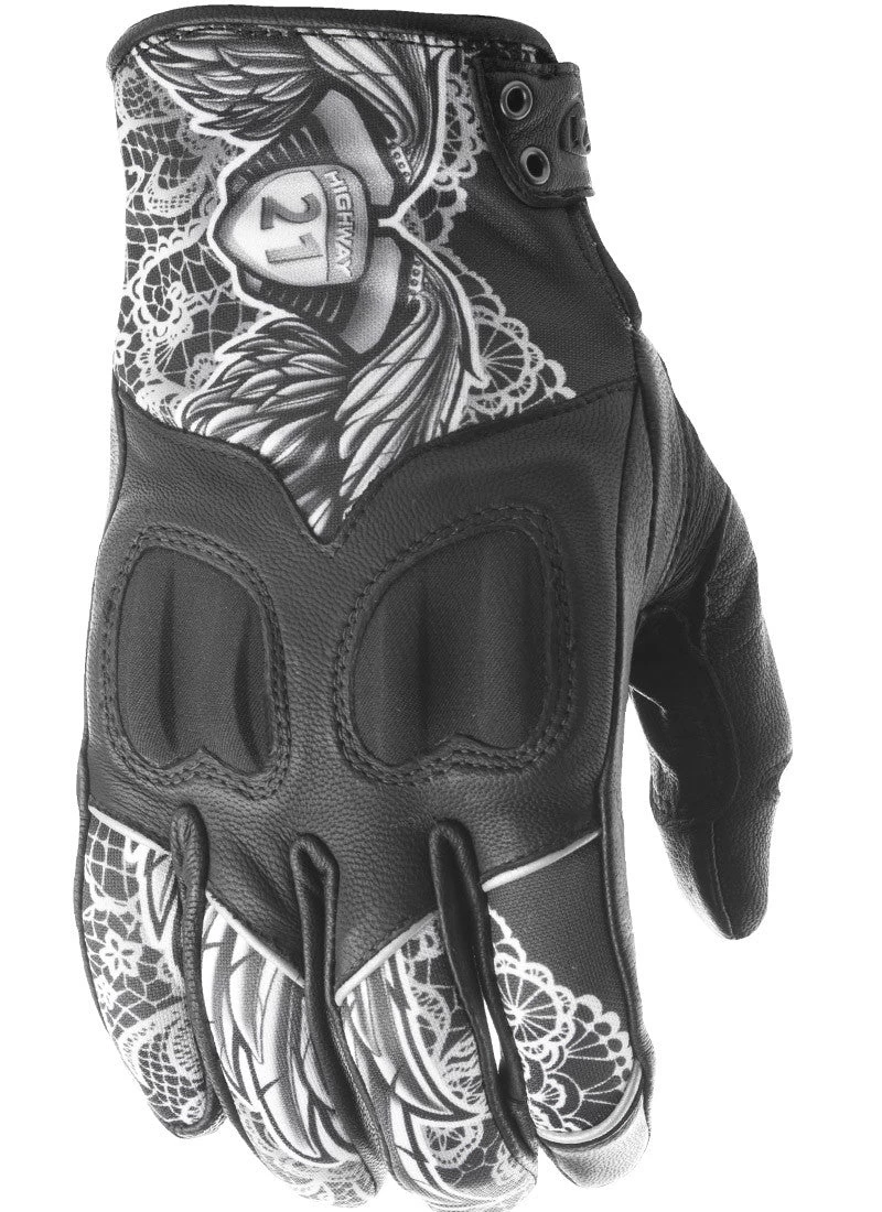 'Highway 21' Women's Vixen Glove - Black / White Lace 3 'Highway 21' Women's Vixen Glove - Black / White Lace