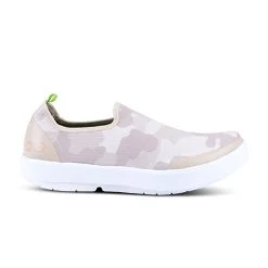 'OOFOS' Women's OOmg EeZee Low Shoe - White / Tan Camo