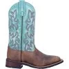 'Laredo' Women's 11" Anita Western Square Toe - Brown / Turquoise -Outfit Go Shop 5607 2 1024x1024@2x