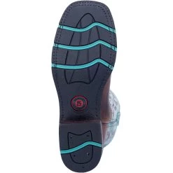 'Laredo' Women's 11" Anita Western Square Toe - Brown / Turquoise -Outfit Go Shop 5607 7 1024x1024@2x