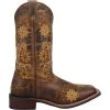 'Laredo' Women's 11" Secret Garden Western Square Toe - Brown -Outfit Go Shop 5822 2 1024x1024@2x