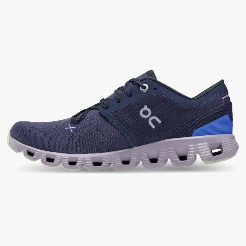 'On Running' Women's Cloud X 3 - Midnight / Heron 8 'On Running' Women's Cloud X 3 - Midnight / Heron - Image 6