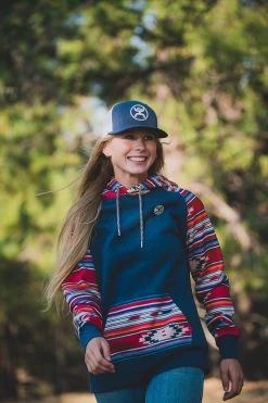'Hooey' Women's Taos Hoody - Navy / Aztec -Outfit Go Shop DSC07005 1000x1500 c039dcd3 297d 44e2 b2a4 7c0d82ed88a0 1024x1024@2x