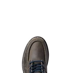 'Ariat' Women's 6" Rebar Wedge Moc Toe WP Soft Toe - Steel Grey -Outfit Go Shop F21 WMS WORK 10035770 toe 1024x1024@2x