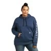 'Ariat' Women's Rebar Graphic Hoodie - Navy Heather 2 'Ariat' Women's Rebar Graphic Hoodie - Navy Heather -Outfit Go Shop F21 WMS WORK 10037618 front plus 1024x1024@2x