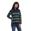 'Ariat' Women's Prescott Insulated Fleece Jacket - Navy Sonoran Print -Outfit Go Shop F22 WMS WEST 10041818 front 1024x1024@2x