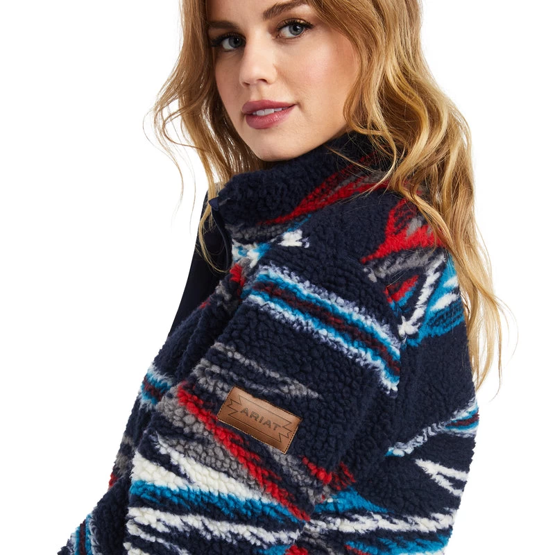 'Ariat' Women's Fleece Chimayo Jacket - Chimayo Jacquard Sherpa 4 'Ariat' Women's Fleece Chimayo Jacket - Chimayo Jacquard Sherpa - Image 2