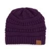 'C.C®' Solid Knit Beanie - Dark Purple -Outfit Go Shop HAT 20A DK.PURPLE 1024x1024@2x