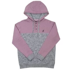 'Hooey' Women's "Jimmy" Quilted Hoody - Purple / Grey
