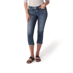 'Silver' Women's Elyse Capri Jeans - Indigo -Outfit Go Shop L43002EGX334 IND L1 1024x1024@2x