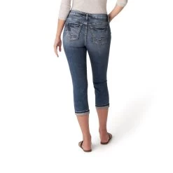 'Silver' Women's Elyse Capri Jeans - Indigo -Outfit Go Shop L43002EGX334 IND L2 1024x1024@2x