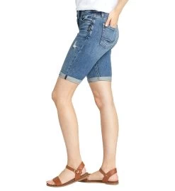 'Silver Jeans' Women's Avery Bermuda Short - Indigo -Outfit Go Shop L54903SGX354 IND L3 1024x1024@2x