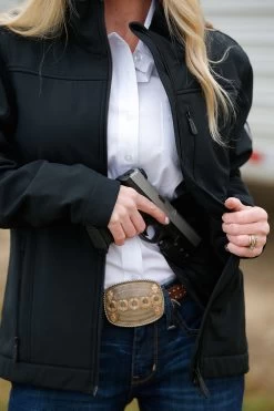 'Cinch' Women's Concealed Carry Bonded Jacket - Black -Outfit Go Shop MAJ9866002 3 1024x1024@2x