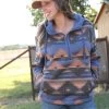 'Cinch' Women's 1/2 Zip Knit Hoodie - Multi -Outfit Go Shop MAK9812001 1024x1024@2x