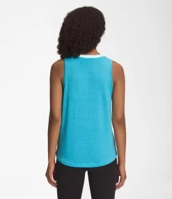 'The North Face' Women's Simple Logo Tri-Blend Tank - Norse Blue Heather -Outfit Go Shop NF0A7UKV 452 back 1024x1024@2x