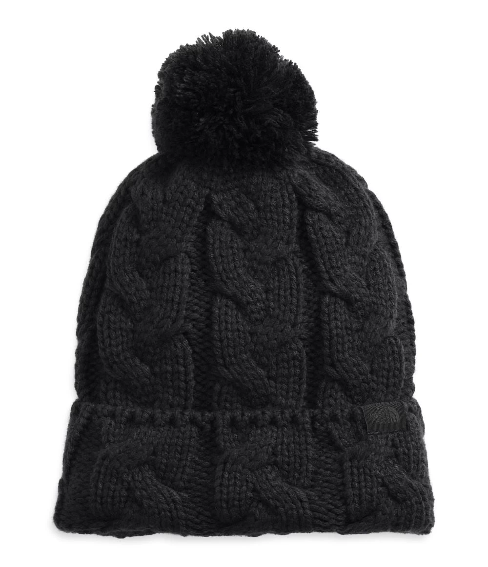 'The North Face' Women's Cable Minna Pom Beanie - TNF Black 3 'The North Face' Women's Cable Minna Pom Beanie - TNF Black