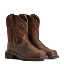 'Ariat' Women's 8" Fatbaby Heritage Tess Western Round Toe - Forest Brown / Jamocha -Outfit Go Shop S22 WMS WEST 10040264 pair 1024x1024@2x