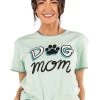 'Lazy One' Women's Dog Mom PJ Tee - Teal -Outfit Go Shop b31dc84ee279ab1a67d105c56e32a9e2 1024x1024@2x