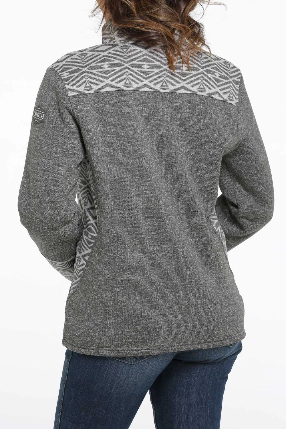 'Cinch' Women's Sweater Knit Jacket - Heather Charcoal 5 'Cinch' Women's Sweater Knit Jacket - Heather Charcoal - Image 3